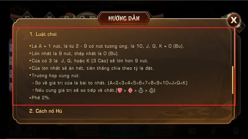 Luật chơi Bài Cào Rùa Sunwin